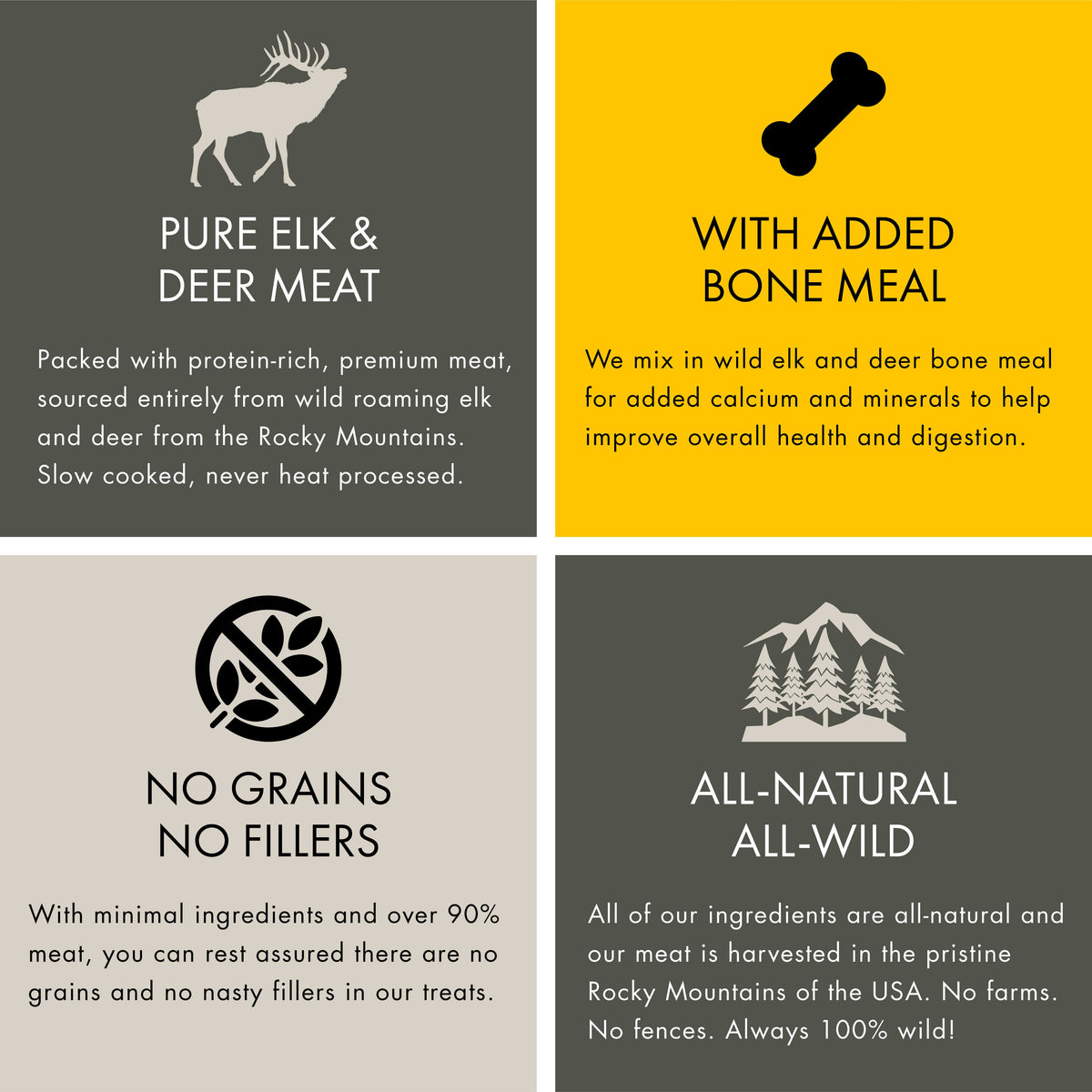 WILD ELK & VENISON TRAINING TREAT NIBS – Mountain Wild Pet