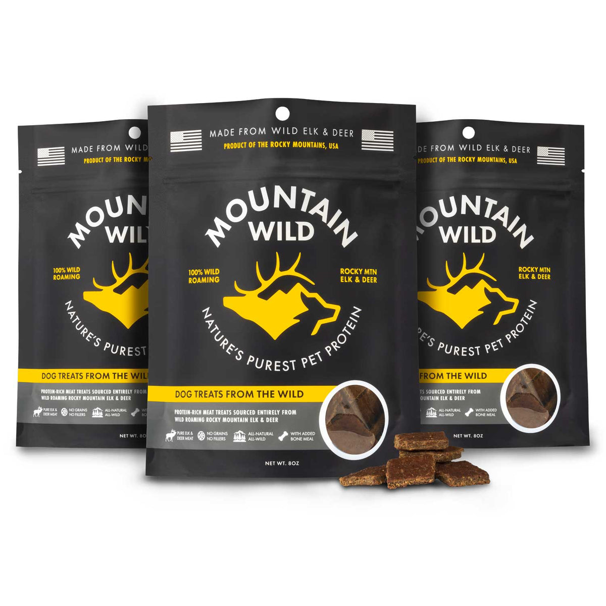 Venison Dog Treats – Wild Elk & Deer | Mountain Wild Pet